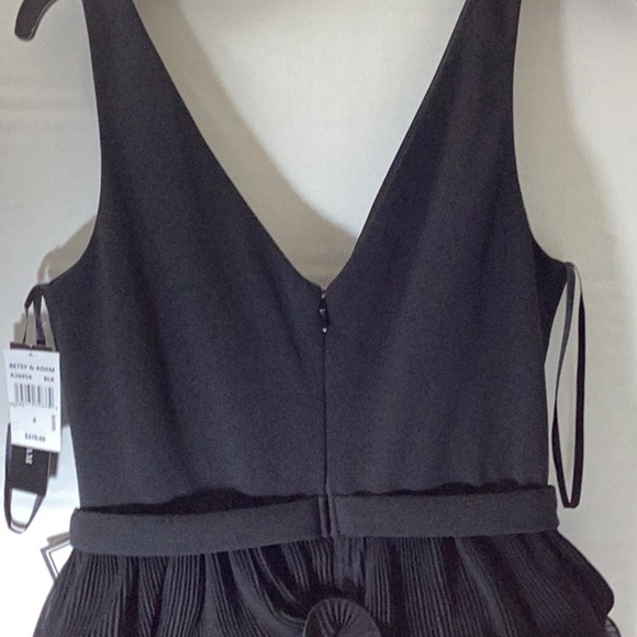 BETSEY & ADAM ELENI" SCUBA CREPE TOP AND CHIFFON SKIRT FLOOR LENGTH DRESS - Picture 11 of 13